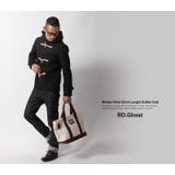 メルトンウールフード付ショート丈ダッフルコートジャケット メンズ キャメル | Rocky Monroe | 詳細画像17