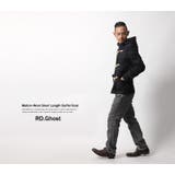 メルトンウールフード付ショート丈ダッフルコートジャケット メンズ キャメル | Rocky Monroe | 詳細画像18