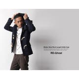 メルトンウールフード付ショート丈ダッフルコートジャケット メンズ キャメル | Rocky Monroe | 詳細画像19