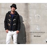 メルトンウールフード付ショート丈ダッフルコートジャケット メンズ キャメル | Rocky Monroe | 詳細画像10