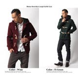 メルトンウールフード付ショート丈ダッフルコートジャケット メンズ キャメル | Rocky Monroe | 詳細画像4