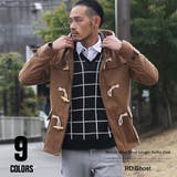 メルトンウールフード付ショート丈ダッフルコートジャケット メンズ キャメル | Rocky Monroe | 詳細画像1