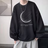 ブラック | メンズ オーバーサイズ トレーナー ダンボールニット スウェット 春服 長袖 | Rodic【MENS】