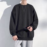 ブラック | メンズ オーバーサイズ トレーナー スウェット 長袖 | Rodic【MENS】