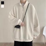 メンズ オーバーサイズ トレーナー ハーフジップ スウェット | Rodic【MENS】 | 詳細画像1