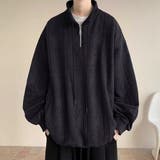 ブラック | メンズ オーバーサイズ トレーナー ハーフジップ スウェット | Rodic【MENS】