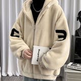ベージュ | ボアブルゾン メンズ ボアジャケット フリース パーカー | Rodic【MENS】
