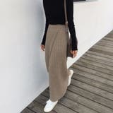 ブラウン | レディース ニット スカート タイト スリム 切り替え | Rodic
