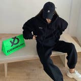 ブラック | レディース パーカー スウェット セットアップ | Rodic