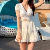 ホワイト | 水着 ビキニ レディース 体型カバー夏服 タンキニ | Rodic