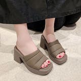 カーキ | レディース 厚底 パデットサンダル 厚底 サンダル | Rodic