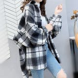ホワイト | レディース オーバーサイズ チェック シャツ 秋服 | Rodic