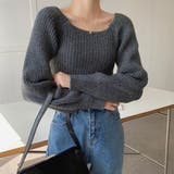 グレー | レディース トップス バルーンスリーブニット 秋服 | Rodic