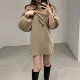 カーキ | レディース パフスリーブ ワンピース ニット セットアップ 秋 冬 | Rodic