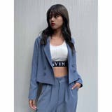BLUE | パイピングショートJK | ENVYM