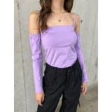 PURPLE | スリーブカットオフショルTOPS | ENVYM