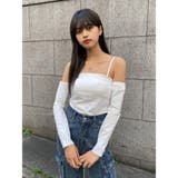 WHITE | スリーブカットオフショルTOPS | ENVYM
