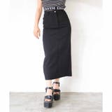 BLACK | ローウエストタイトロングスカート | ENVYM