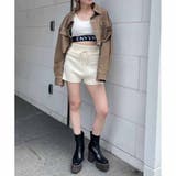 BEIGE | ステッチショートジャケット | ENVYM