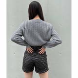 キルティングレザーショーパン | ENVYM | 詳細画像9 