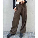 BROWN | ウエストバックワイドパンツ | ENVYM