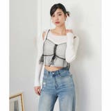 WHITE | カッティングニットトップス | ENVYM