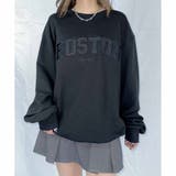BLACK | カレッジロゴスウェット | ENVYM