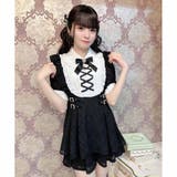ブラック | 総レースヨークレースアップセットアップ | ROJITA