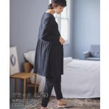 ブラック(無地) | ふわふわスムース授乳楽々パジャマ 授乳口付きパジャマ パンツ付き | マタニティウェア・ランジェリーのRosemadame
