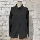 BLACK | 襟裾レースナチュラルシャツ | rovtski