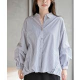 変形スリーブ裾タック多釦ブラウス | rps | 詳細画像1 