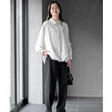 変形スリーブ裾タック多釦ブラウス | rps | 詳細画像18 