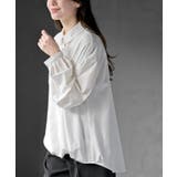 変形スリーブ裾タック多釦ブラウス | rps | 詳細画像23 