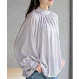 ライトグレー | ウ゛ィンテージサテンハイネックブラウス | rps