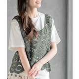 TシャツSETカギ針ビスチェアンサンブル | rps | 詳細画像23