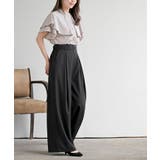 バンドカラー配色ケープブラウス | rps | 詳細画像13 