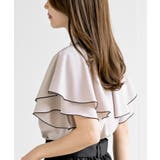 バンドカラー配色ケープブラウス | rps | 詳細画像15 