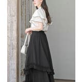 バンドカラー配色ケープブラウス | rps | 詳細画像3 