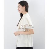 バンドカラー配色ケープブラウス | rps | 詳細画像34 