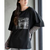 ブラック | レースレイヤード風長袖Ｔ | rps