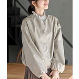 合皮ノーカラーバルーン袖ブルゾン | rps | 詳細画像14