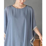 ふちどり配色シフォンバタフライブラウス | rps | 詳細画像14 