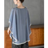 ふちどり配色シフォンバタフライブラウス | rps | 詳細画像16 