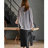 ふちどり配色シフォンバタフライブラウス | rps | 詳細画像20 