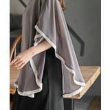 ふちどり配色シフォンバタフライブラウス | rps | 詳細画像25 