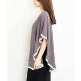 ふちどり配色シフォンバタフライブラウス | rps | 詳細画像26 