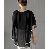 ふちどり配色シフォンバタフライブラウス | rps | 詳細画像8 