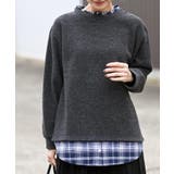 チェックシャツレイヤー風プルオーバー | rps | 詳細画像6 