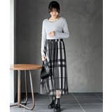 チュールチェックプリントギャザースカート | rps | 詳細画像10 