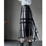 チュールチェックプリントギャザースカート | rps | 詳細画像14 